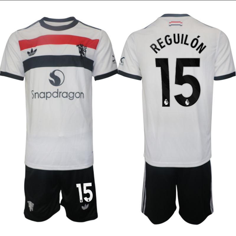 Men 2024-2025 Club Manchester United away white #15 Soccer Jersey->manchester united jersey->Soccer Club Jersey